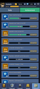 Missions screen