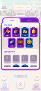 Power-up items equiped