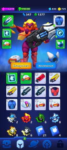 Character equipement screen