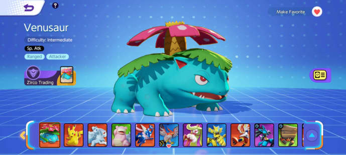 Pokemon screen - venusaur