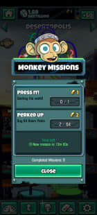 Missions screen