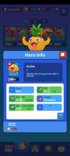 Hero info screen